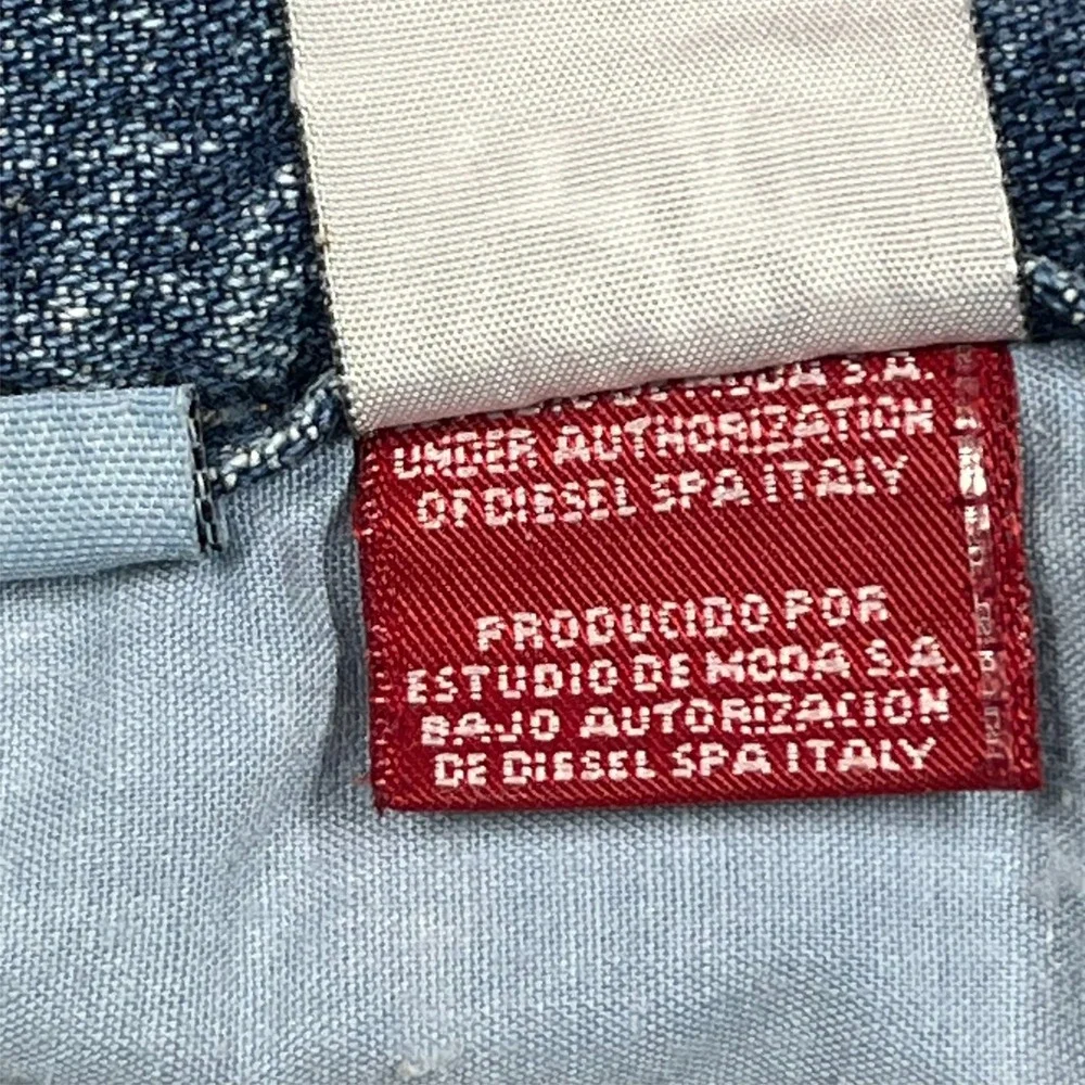 Diesel Jeans Men's 34x32 Straight Leg Medium Wash Preppy Comfort Stretch *Flaw